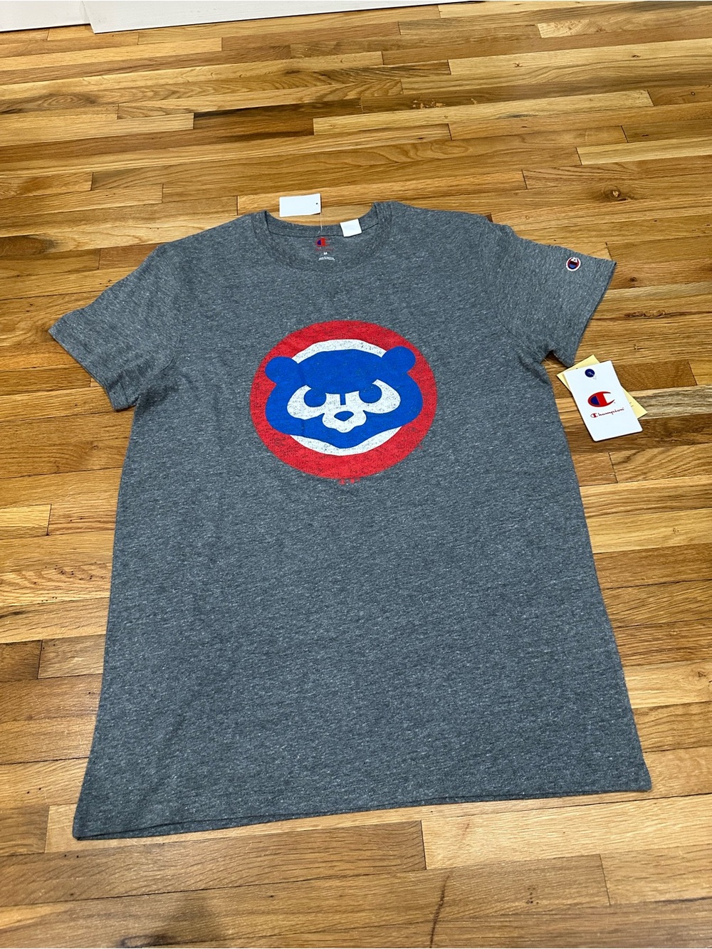 Champion Gray Chicago Cubs Graphic T-Shirt